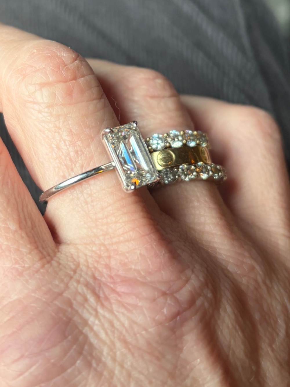 Ring Concierge 4.03 ct Emerald Lab Diamond set in Platinum IGI INCREDIBLE